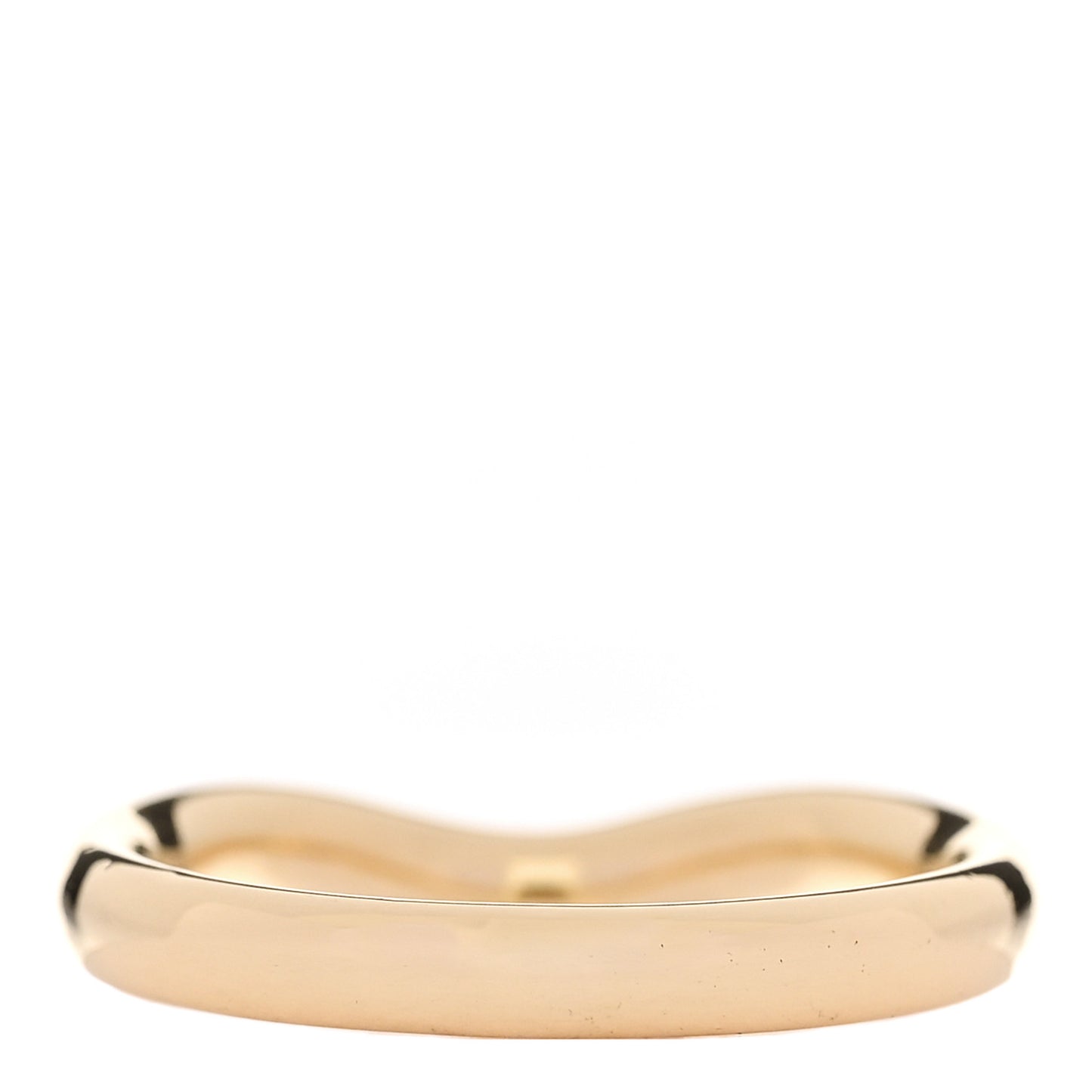 18K Yellow Gold Diamond .08ctw Elsa Peretti Curved Wedding Band Ring 56 7.5