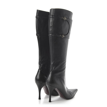 Gucci Calfskin Knee High Boots 8 Black 4 of 9