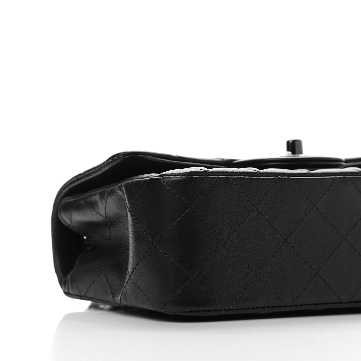 Lambskin Quilted Mini Rectangular Flap So Black