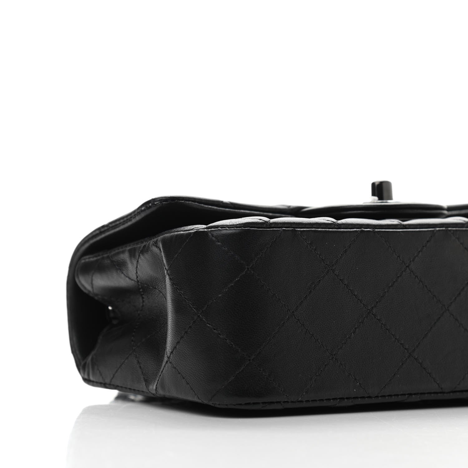 Chanel Lambskin Quilted Mini Rectangular Flap So Black 8 of 9