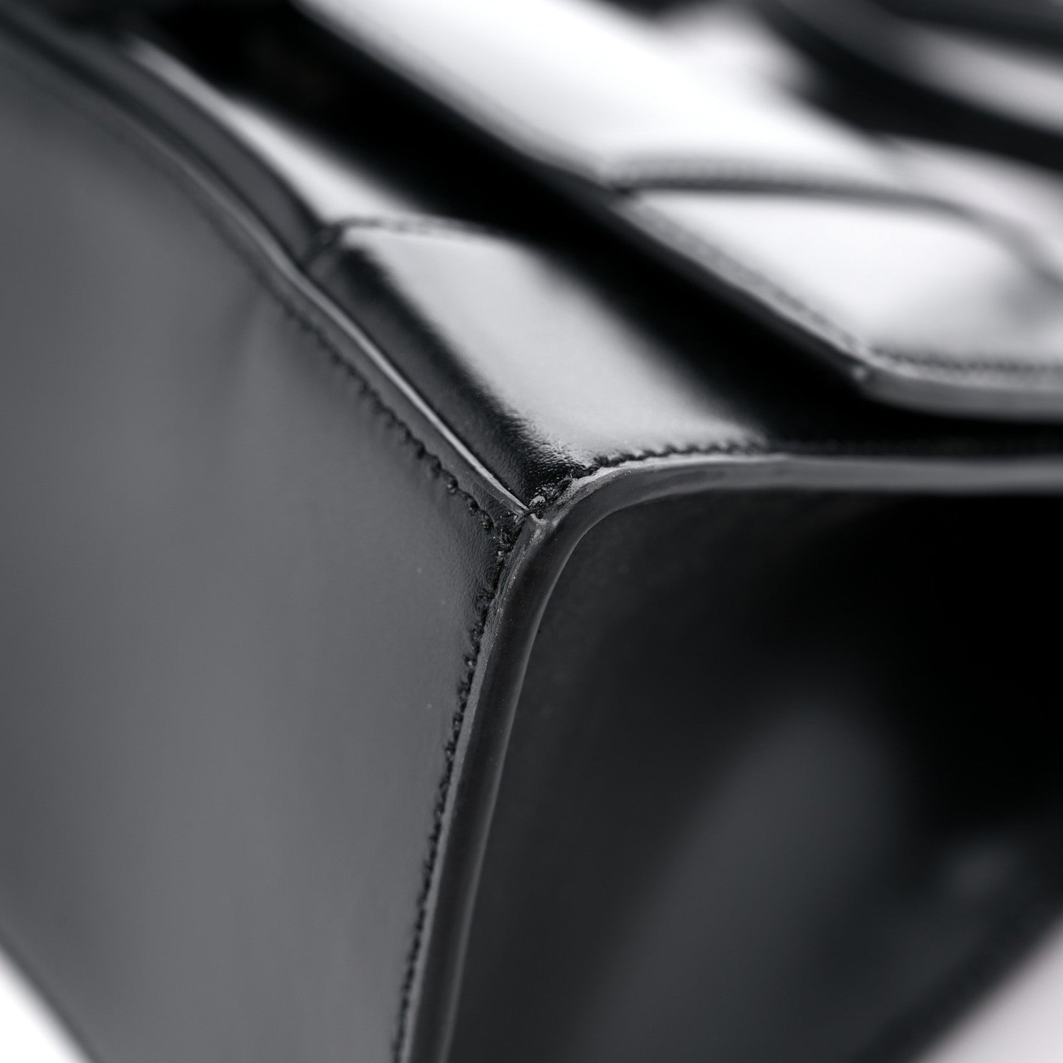 Balenciaga Shiny Box Calfskin Monochrome Small Hourglass Top Handle Bag Black 8 of 11