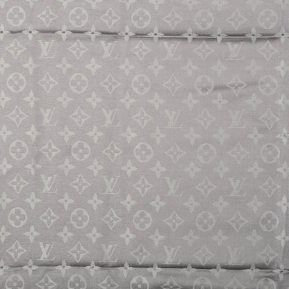 Louis Vuitton Silk Lurex Wool Monogram Shine Shawl Charcoal Grey 1 of 5