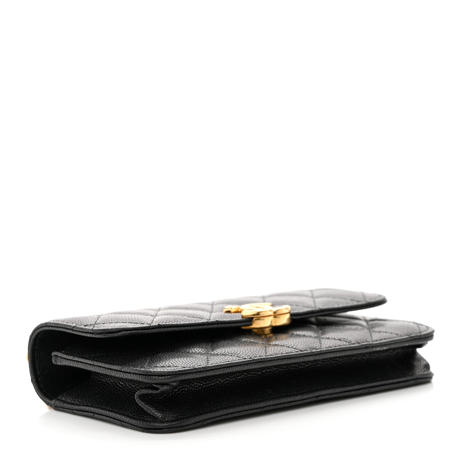 Chanel Caviar Quilted Coco First Phone Holder With Chain Black 4 of 13