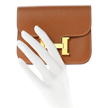 Hermes Epsom Constance Slim Wallet Gold 2 of 8