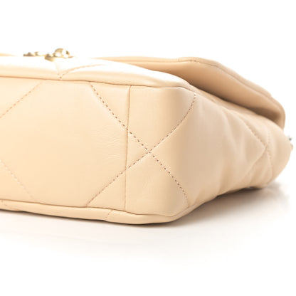 Chanel Lambskin Quilted Medium Chanel 19 Flap Beige 10 of 11