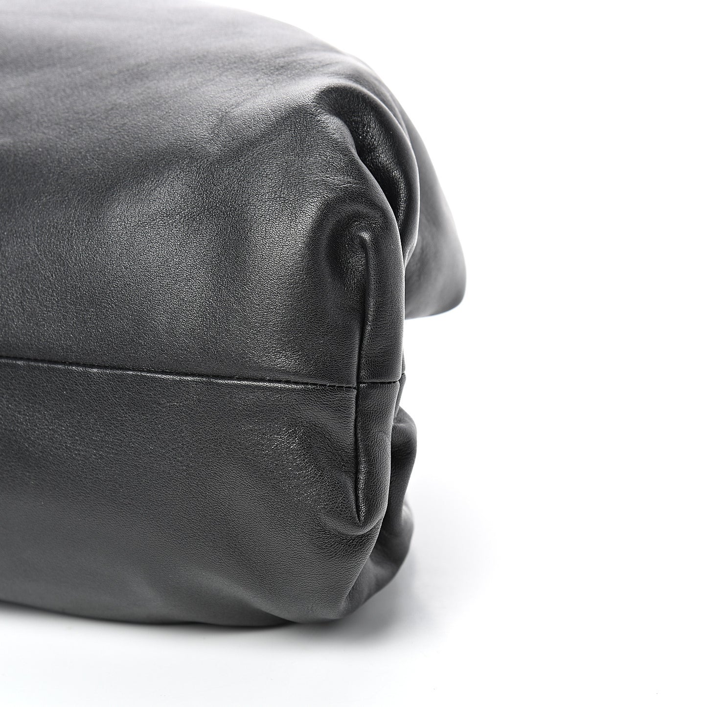 Smooth Butter Calf The Pouch Oversized Clutch Black
