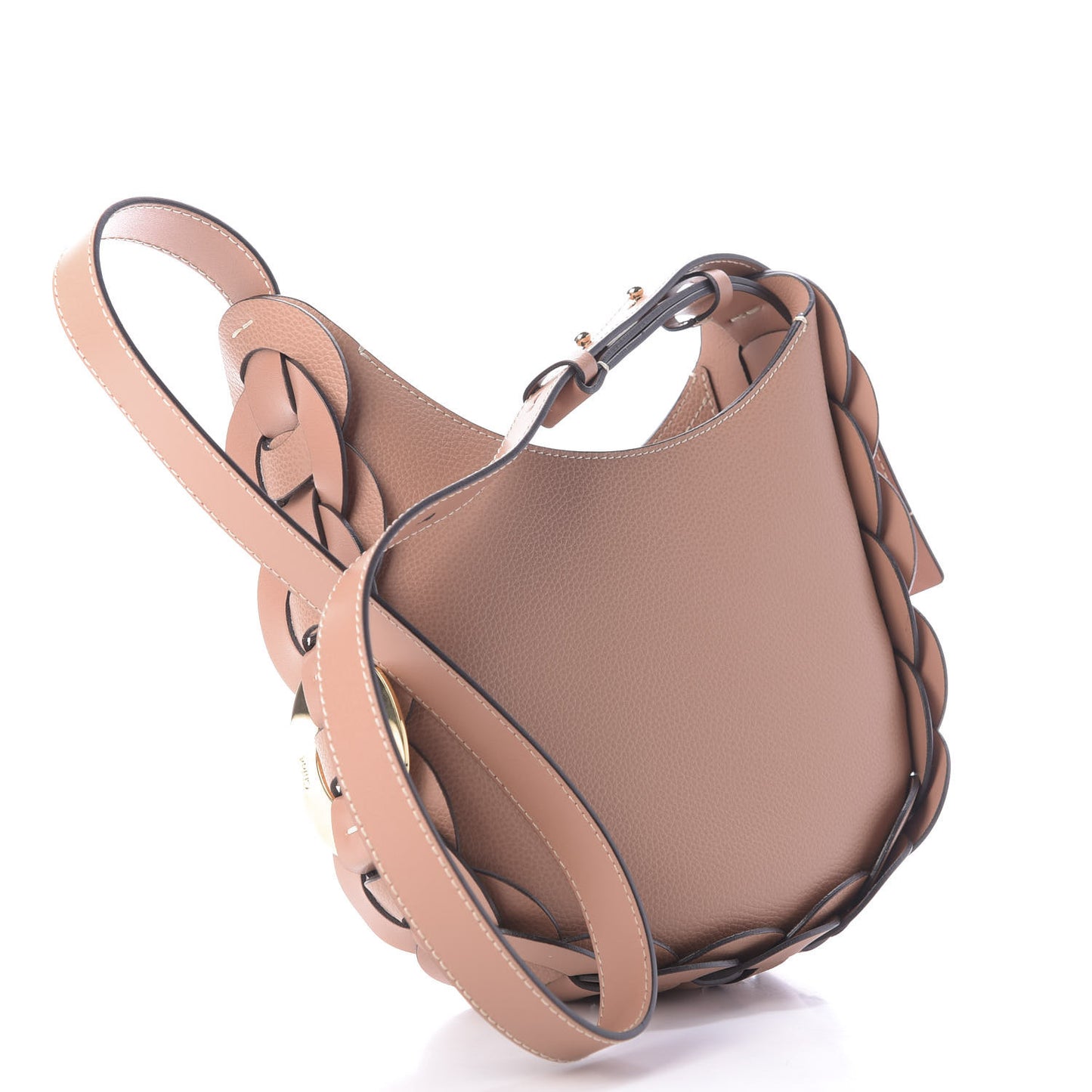 Small Grain Smooth Calfskin Small Darryl Hobo Muted Brown