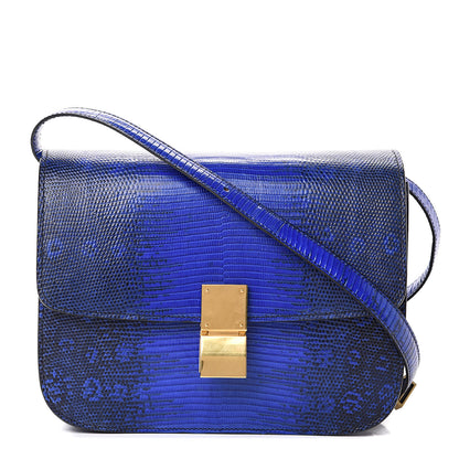 Celine Lizard Medium Classic Box Flap Bag Indigo 1 of 10