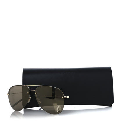 Saint Laurent Aviator Classic 11M Sunglasses Gold 7 of 7