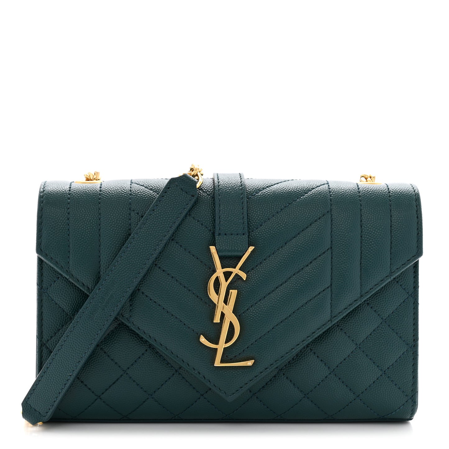 Grain De Poudre Textured Mixed Matelasse Triquilt Small Monogram Satchel Sea Turquoise