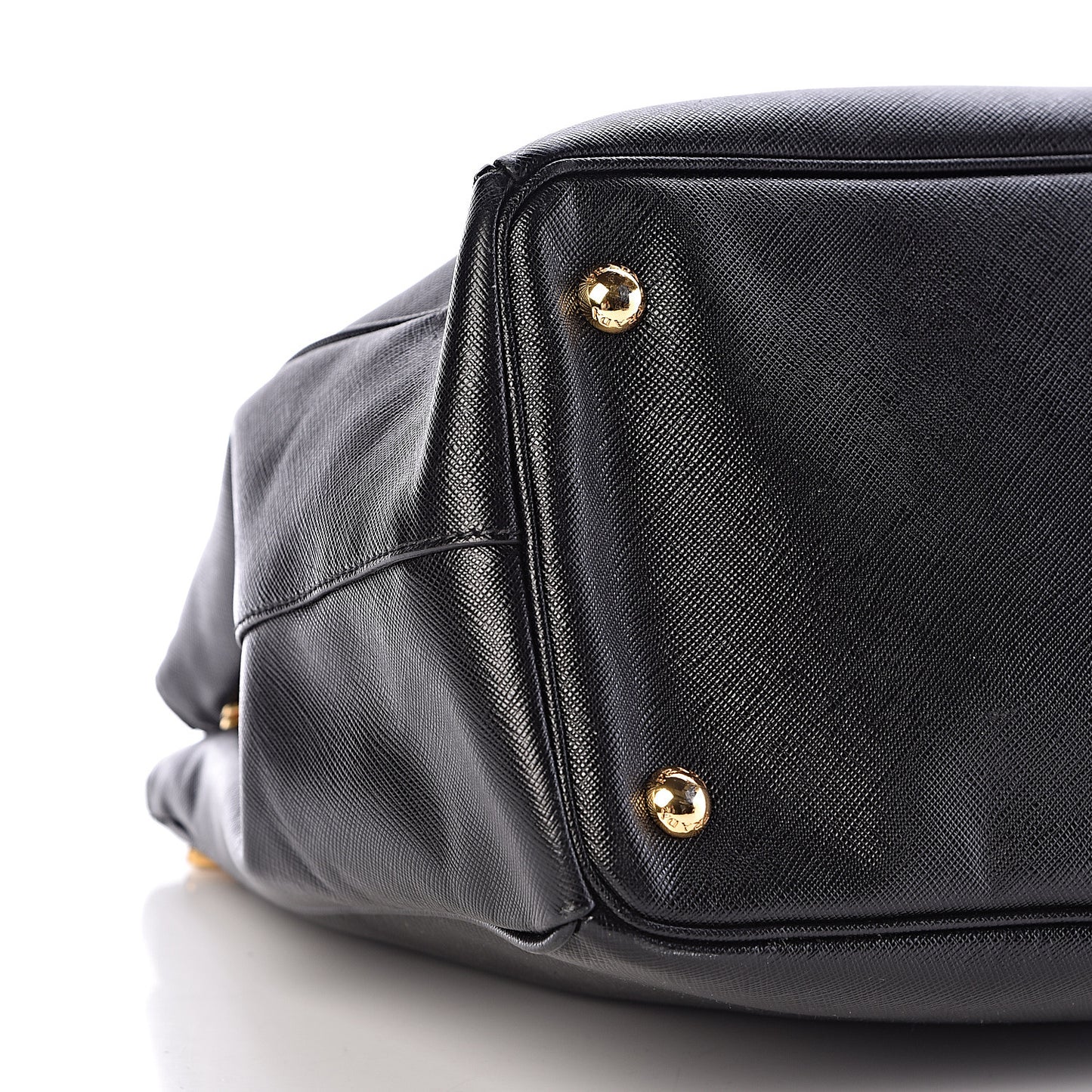 Saffiano Large Galleria Double Zip Tote Black