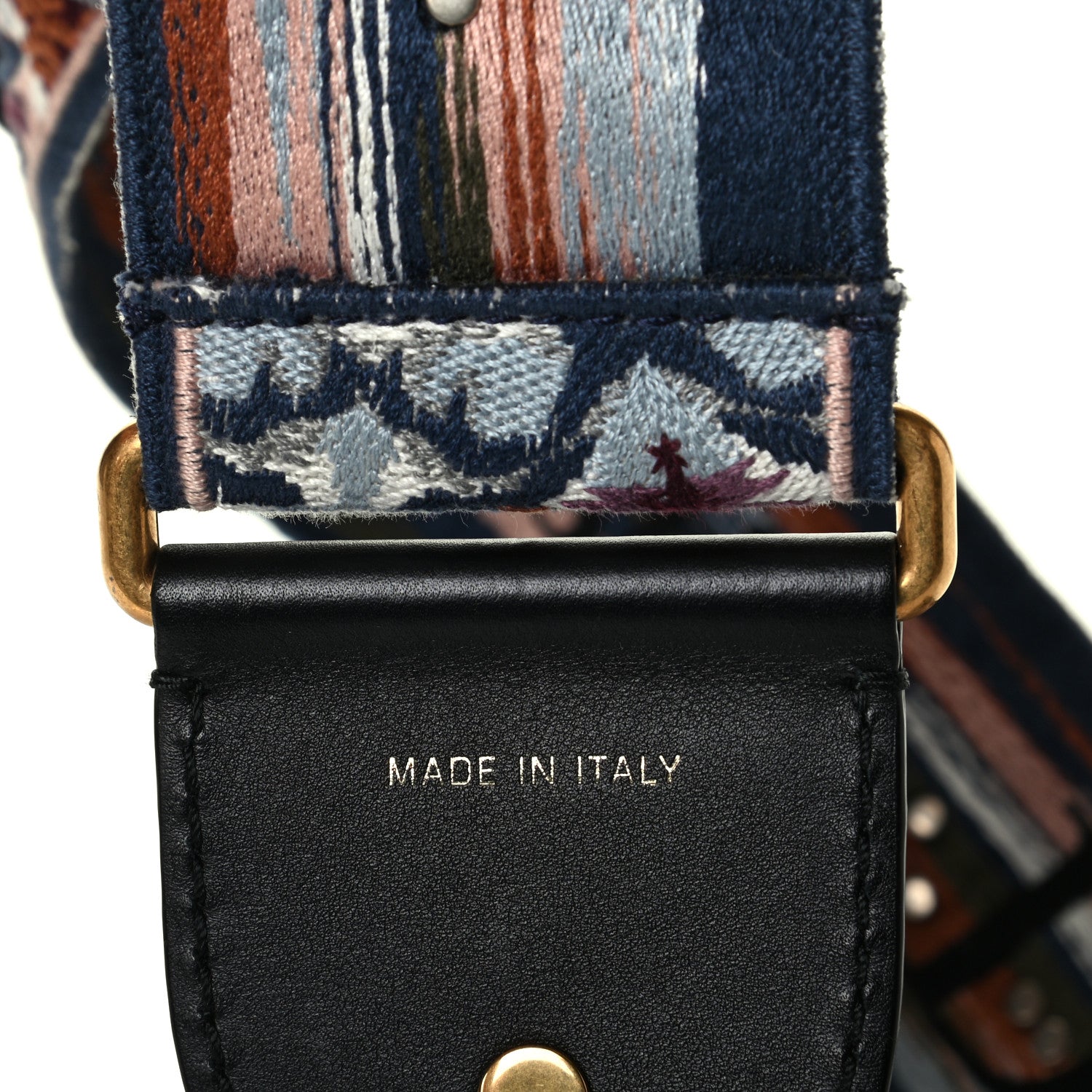 Christian Dior Canvas Embroidered Studded KaleiDiorscopic Shoulder Strap Multicolor 4 of 4