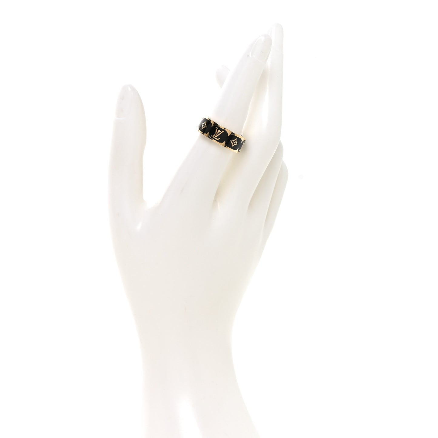 Metal Enamel Nanogram Ring M 54 7 Black