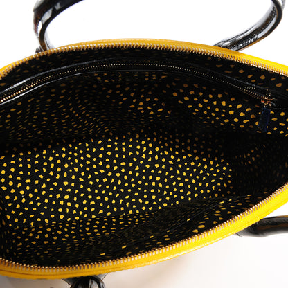 Louis Vuitton Vernis Kusama Infinity Dots Lockit MM Yellow 6 of 8