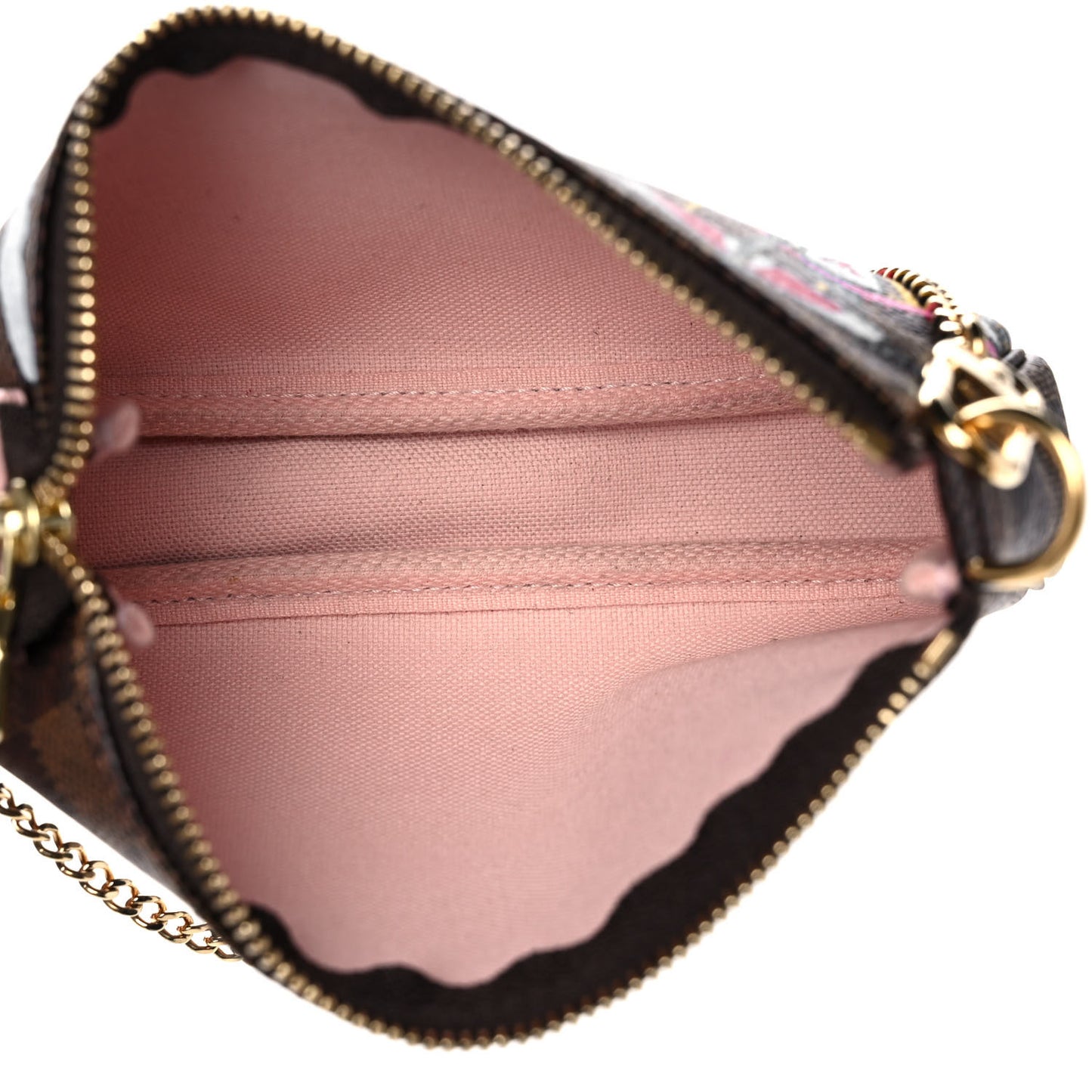Damier Ebene 2020 Christmas Animation Big Wheel Mini Pochette Accessories Rose Ballerine