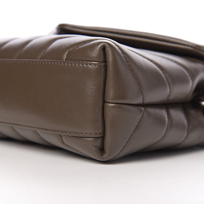 Saint Laurent Calfskin Y Quilted Monogram Toy Loulou Crossbody Bag Faggio 8 of 9