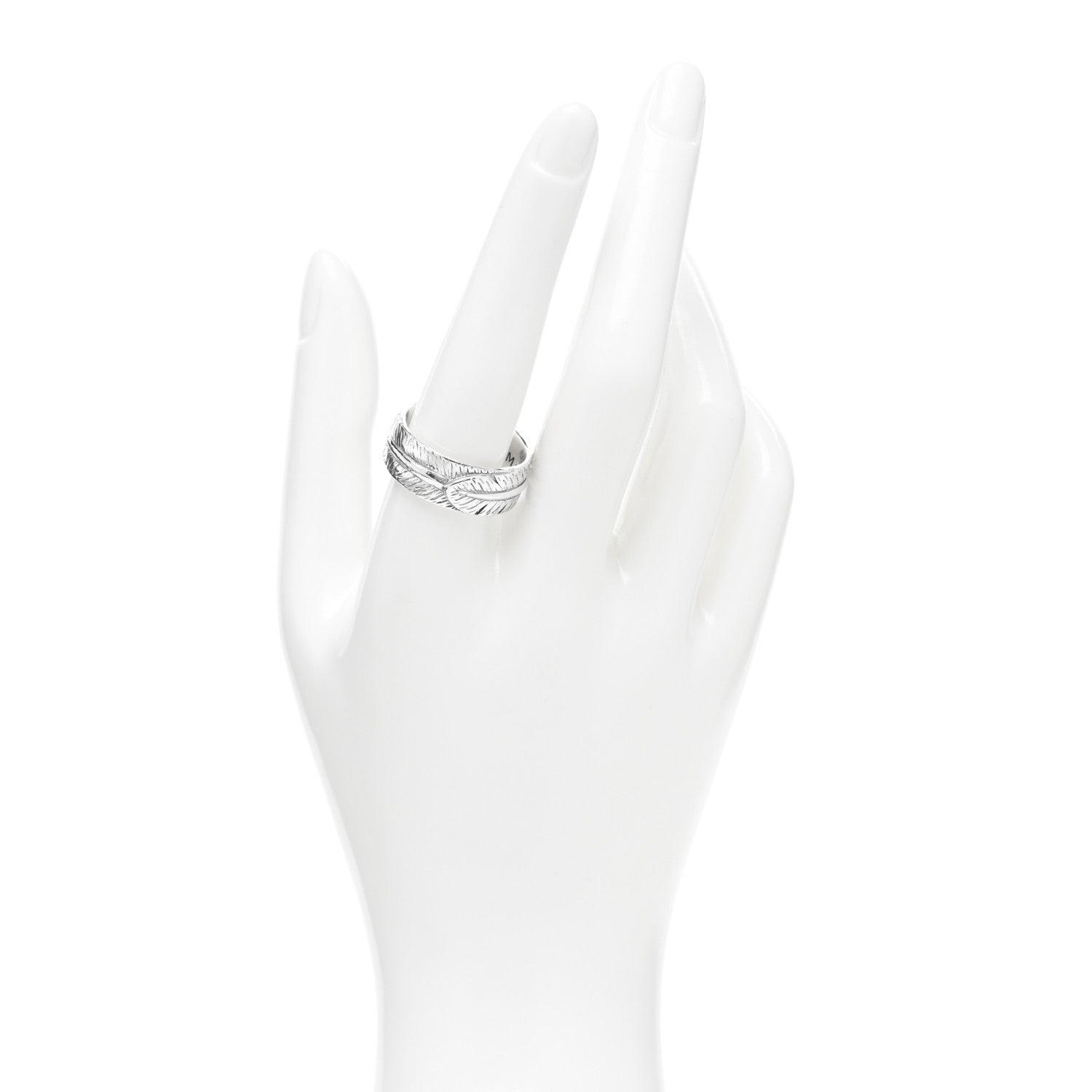 David Yurman Sterling Silver Feather Ring 61 9.5 2 of 4