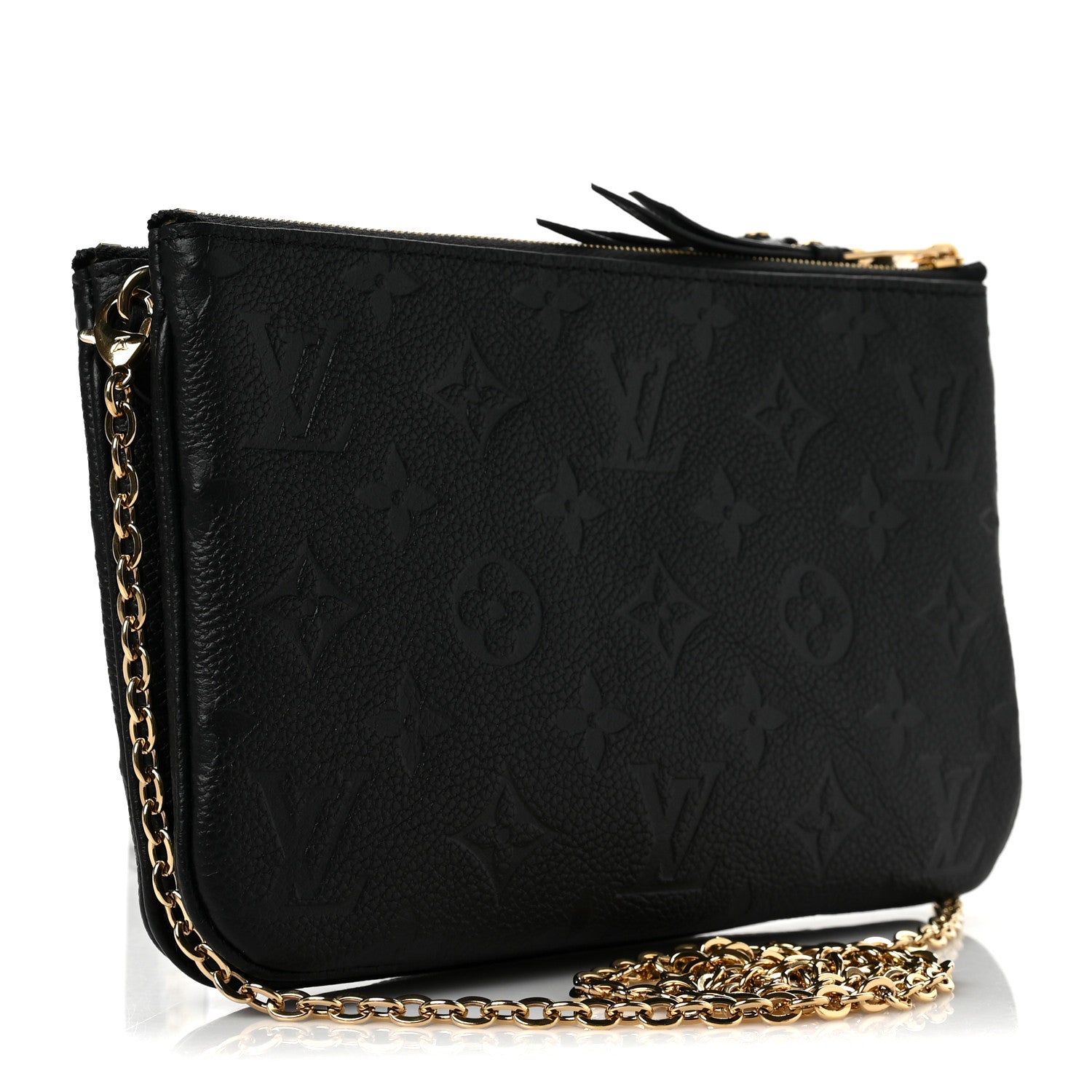 Louis Vuitton Empreinte Double Zip Pochette Black 3 of 9