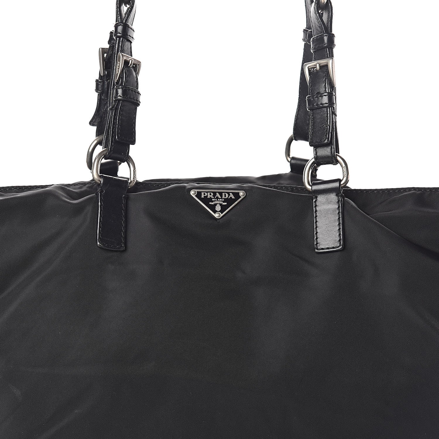 Prada Tessuto Nylon Shopping Tote Black 7 of 9
