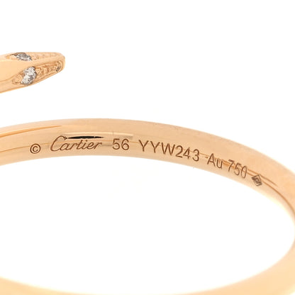 Cartier 18K Yellow Gold Diamond Small Juste Un Clou Ring 56 7.5 4 of 5