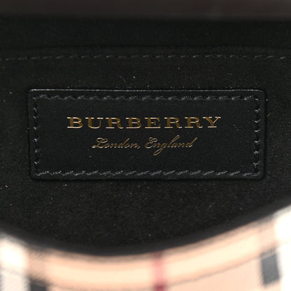 Burberry Haymarket Check Large Bridle Saddle Bag Dark Clove Brown 7 of 10