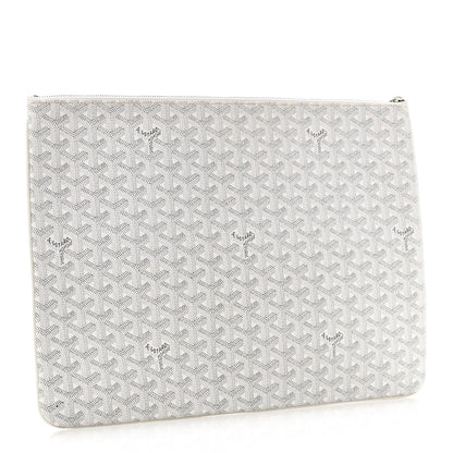 Goyard Goyardine Senat Pochette GM White 3 of 7