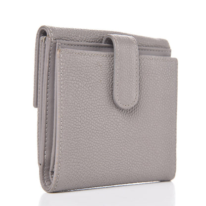 Chanel Caviar Timeless CC Compact French Wallet Light Grey 3 of 10