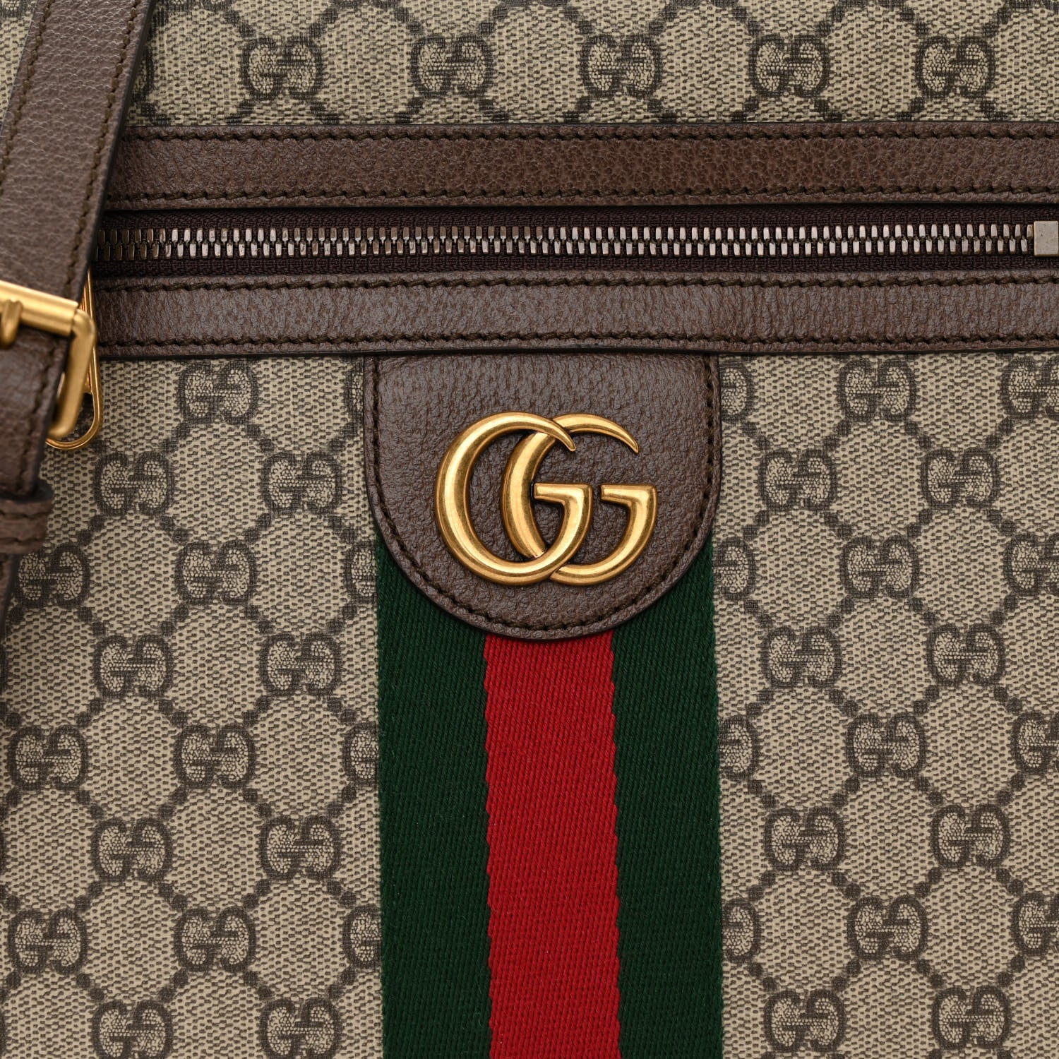 Gucci GG Supreme Monogram Web Small Ophidia Messenger Bag Brown 8 of 11