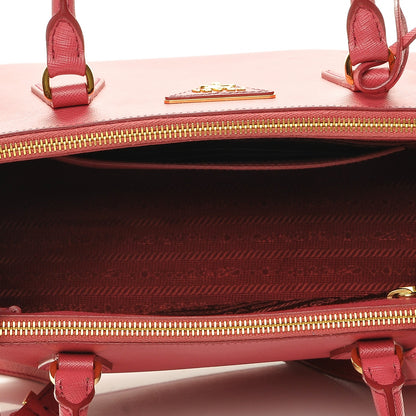 Prada Saffiano Small Galleria Double Zip Tote Peonia 13 of 16