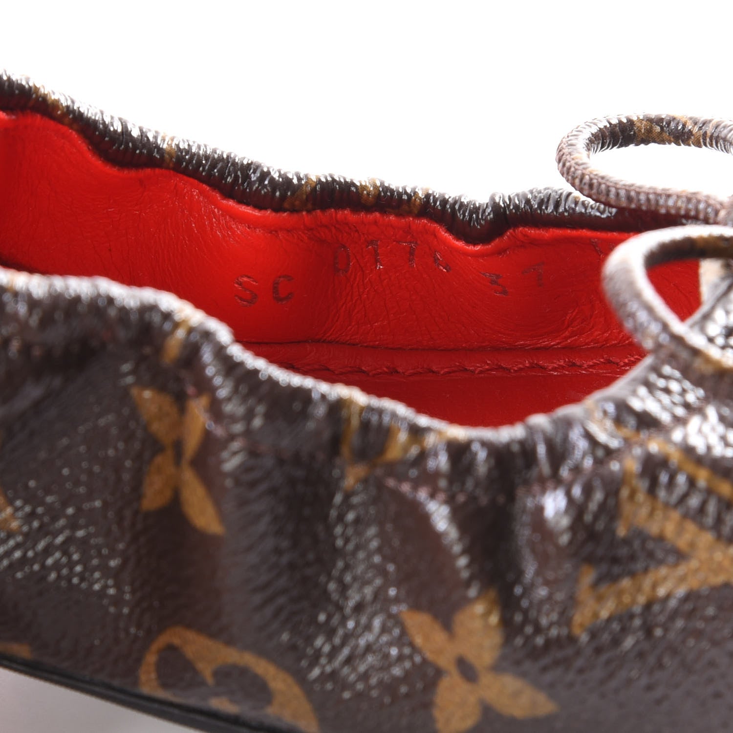 Louis Vuitton Monogram Patent Flirty Ballerina Flats 37 Coquelicot 8 of 8