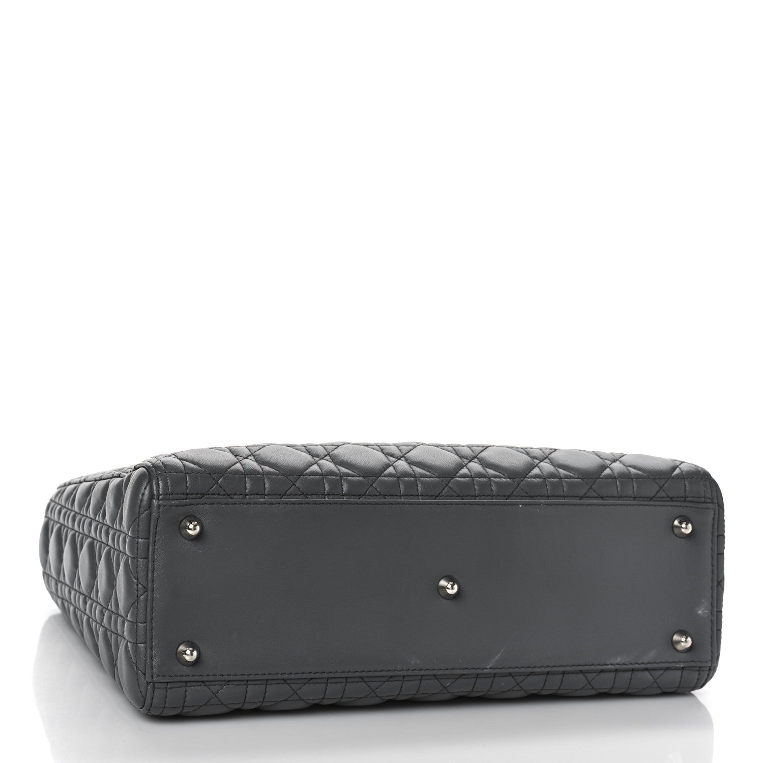 Christian Dior Lambskin Cannage Large Lady Dior Grey 3 of 11