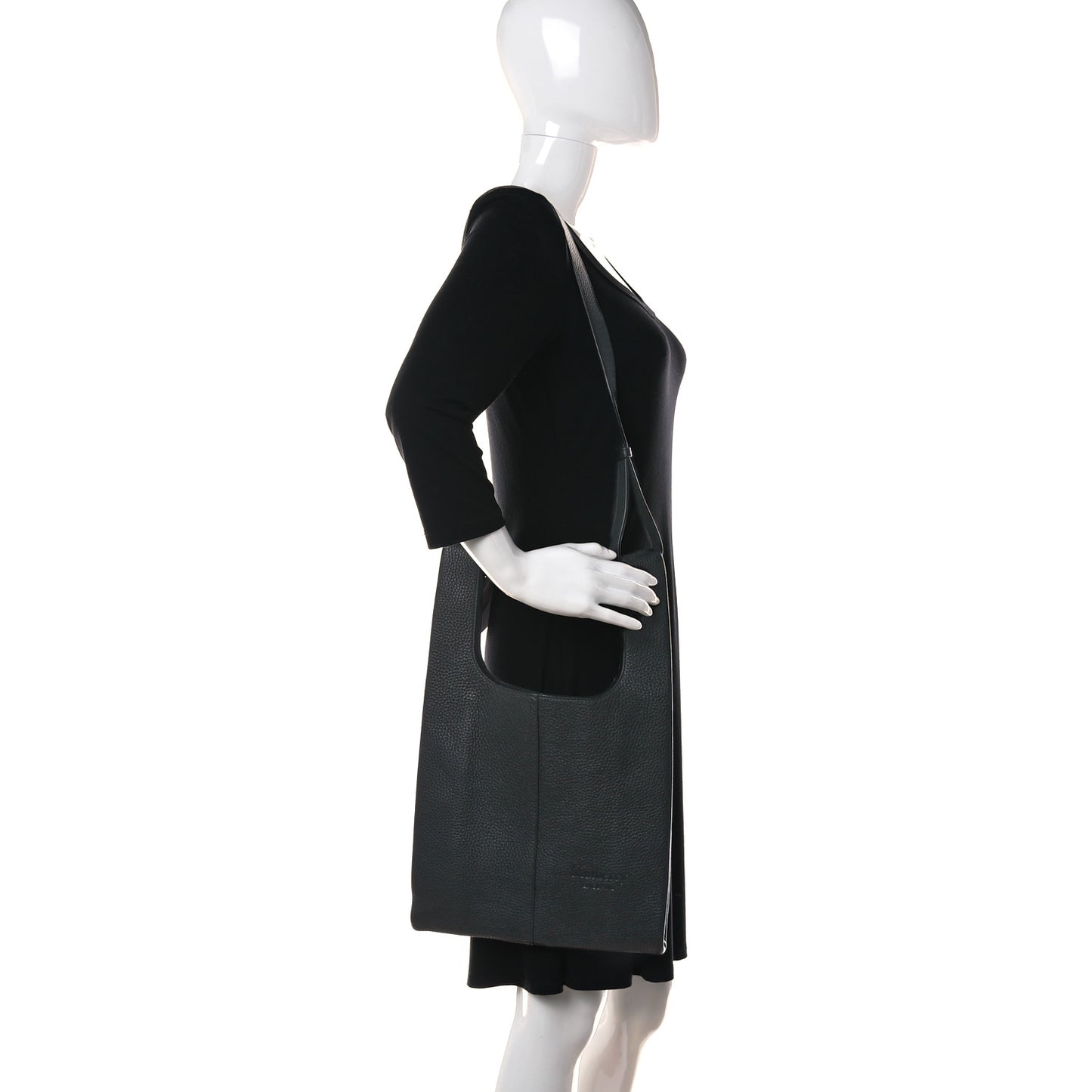 Calfskin Heavy Grain Portobello Tote Black