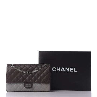 Chanel Caviar Iridescent Calfskin 2.55 Reissue 226 Flap Brown Grey 10 of 10