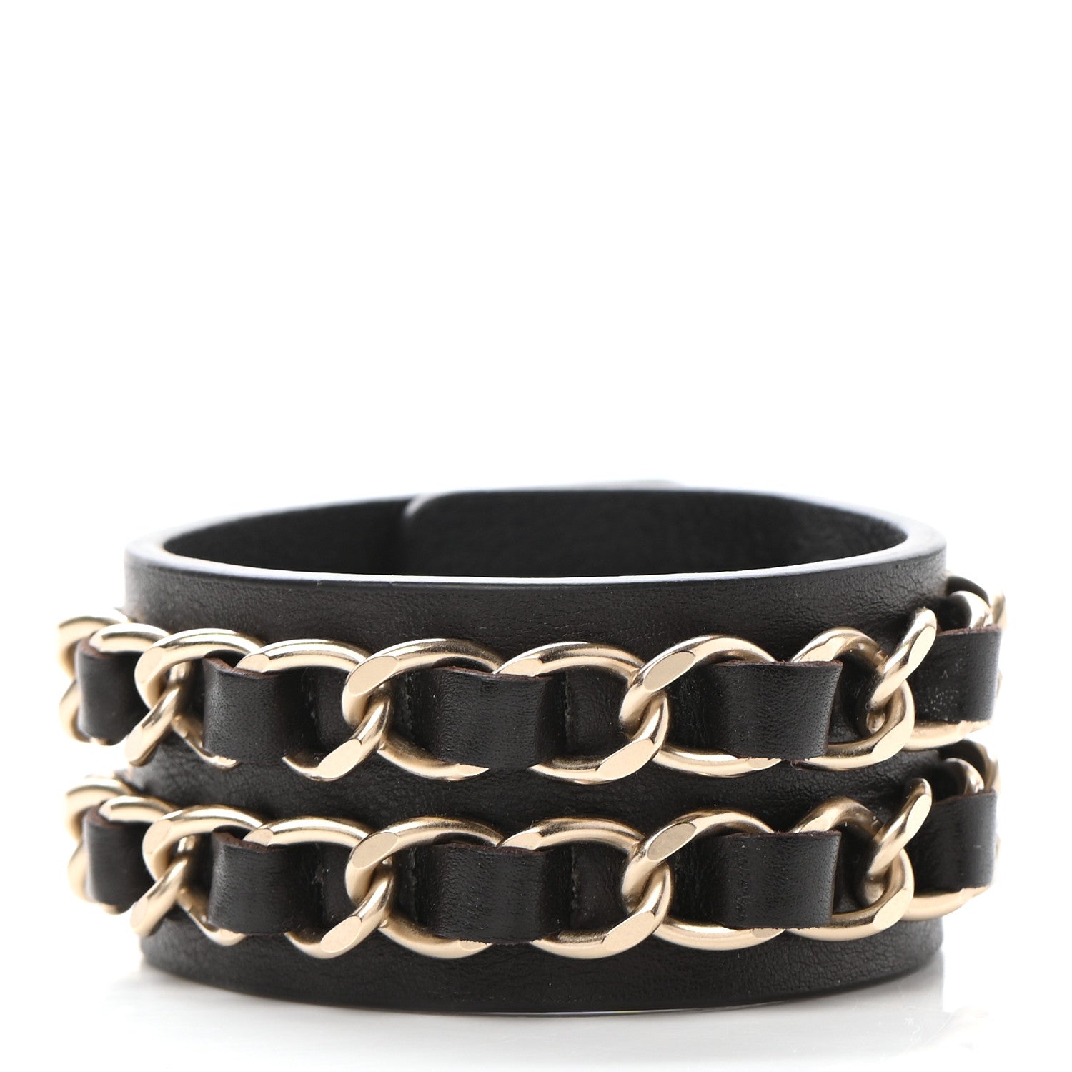 Chanel Lambskin CC Chain Turnlock Bracelet M Brown 3 of 5