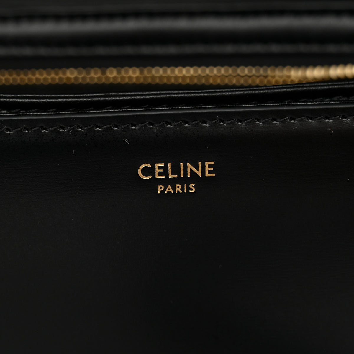 Shiny Calfskin Medium Triomphe Black