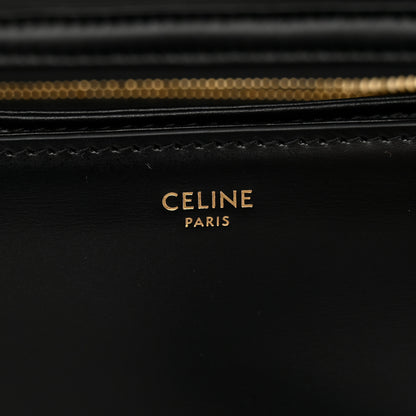 Celine Shiny Calfskin Medium Triomphe Black 6 of 10