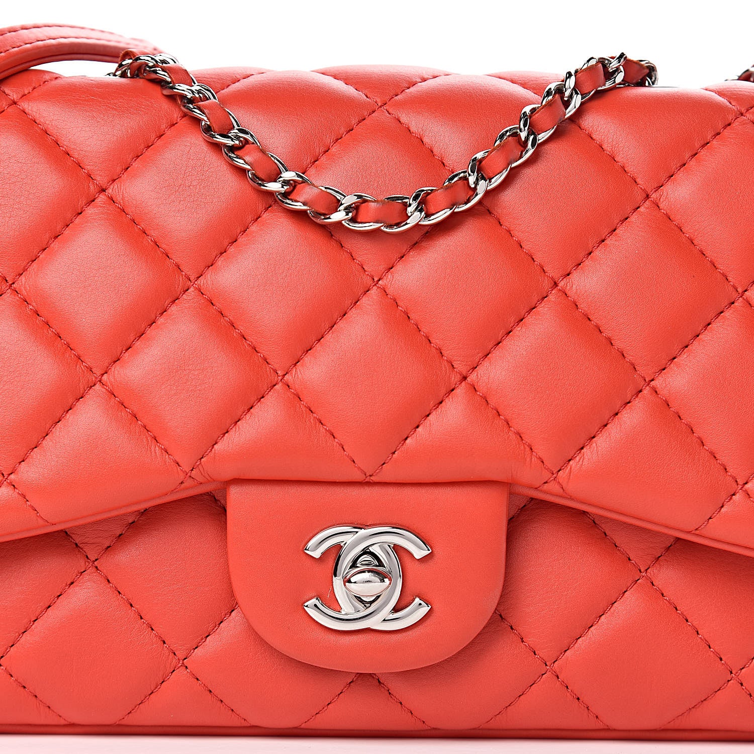 Chanel Lambskin Quilted Flap Red 10 of 10