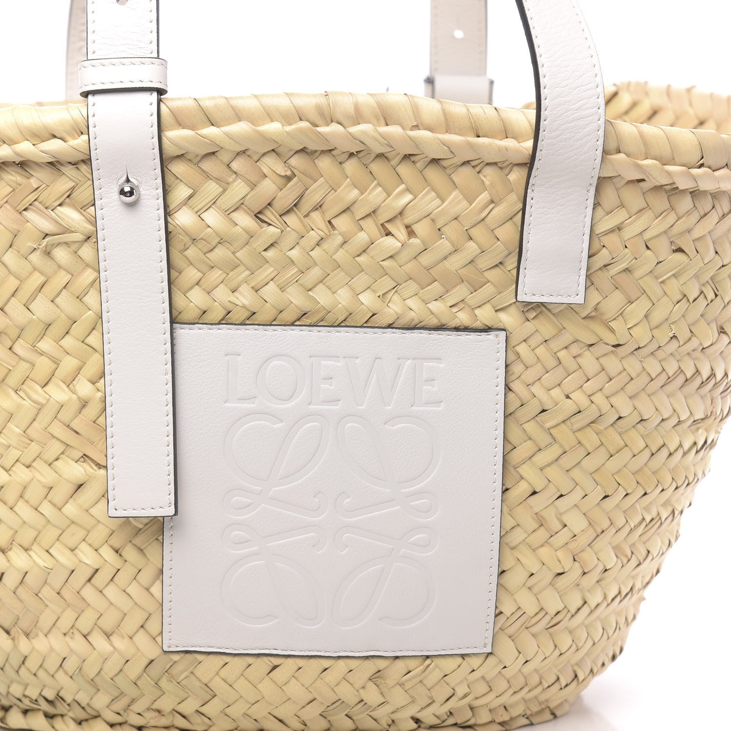 Loewe Raffia Basket Tote Bag Natural White 10 of 11