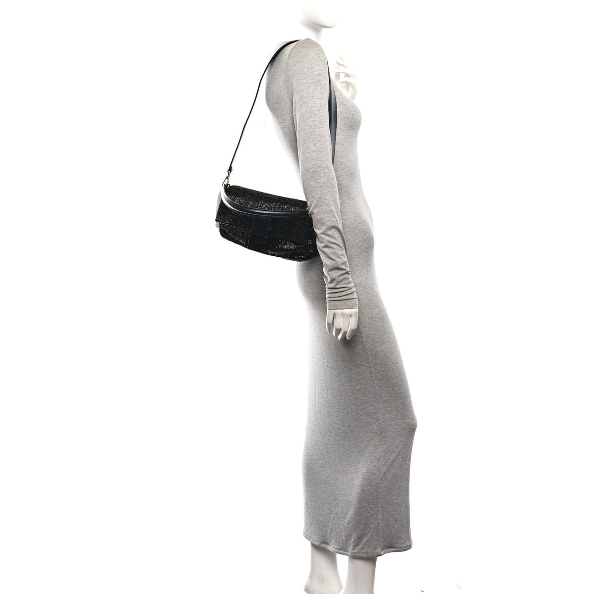 Beaded Re Edition Baguette Black