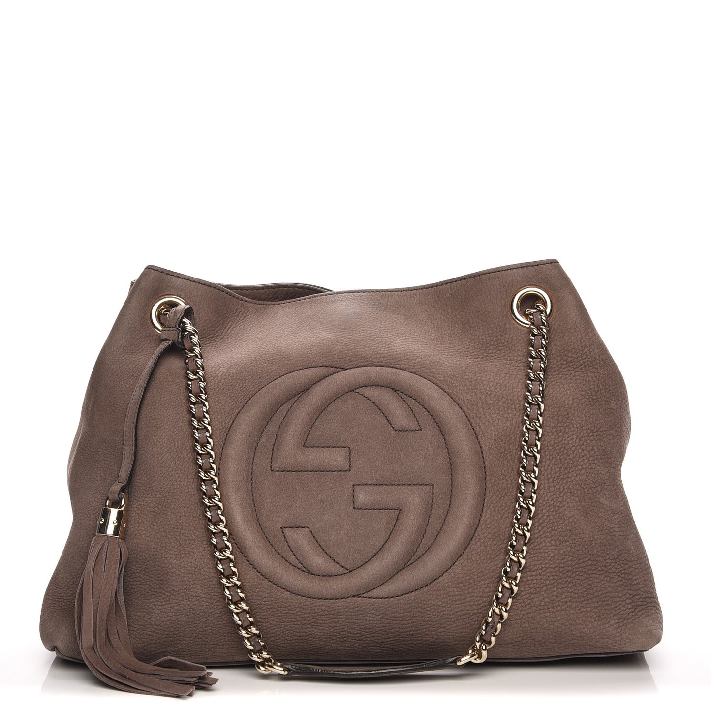 Vitello Range Medium Soho Chain Shoulder Bag Grey Field