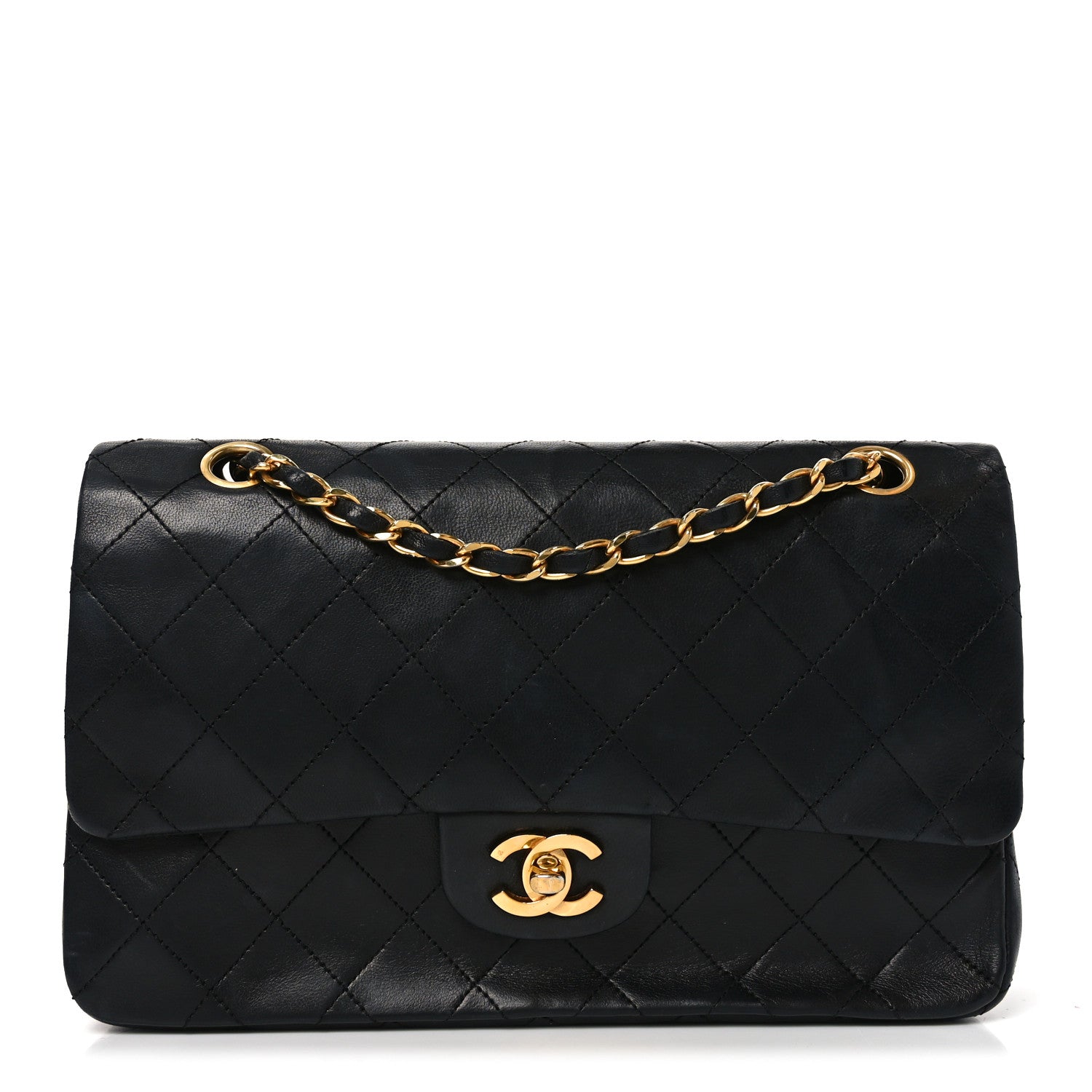 Chanel Lambskin Quilted Small Double Flap Black 1 of 10
