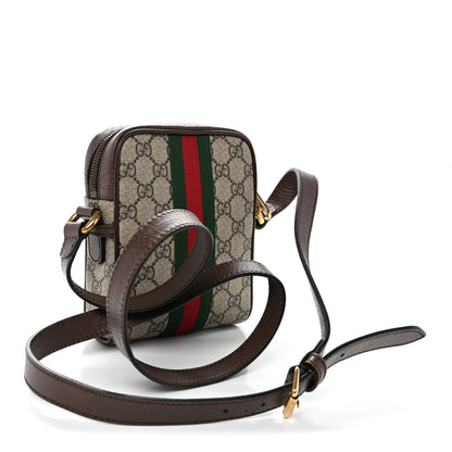 Gucci GG Supreme Monogram Web Mini Ophidia Messenger Brown 3 of 11