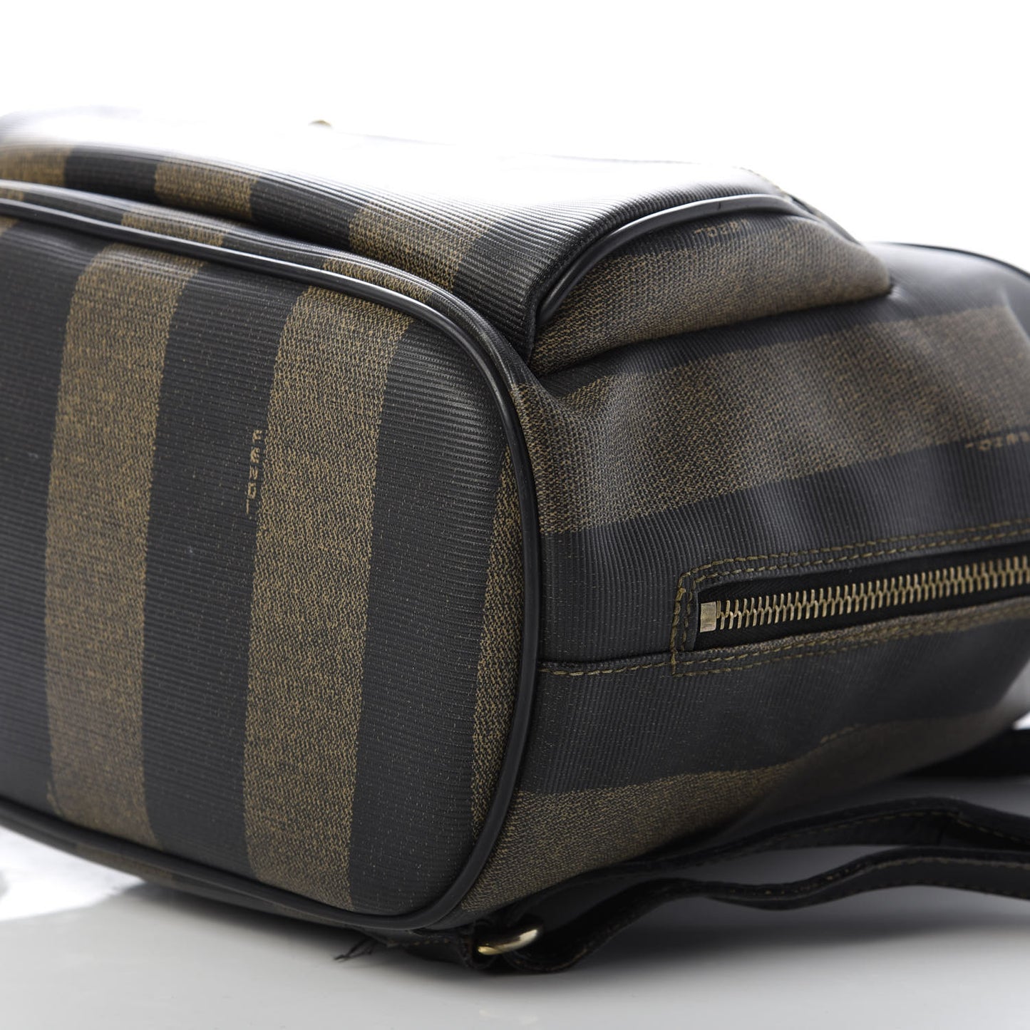 Coated Canvas Pequin Drawstring Backpack Tobacco