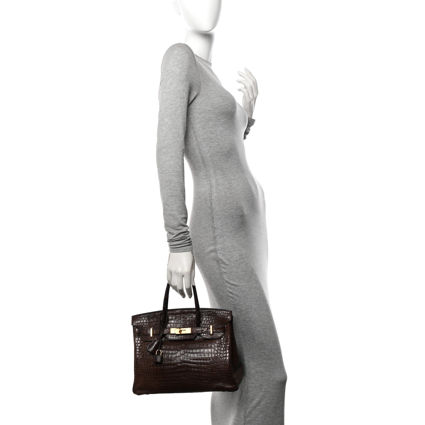 Matte Porosus Crocodile Birkin 30 Havane