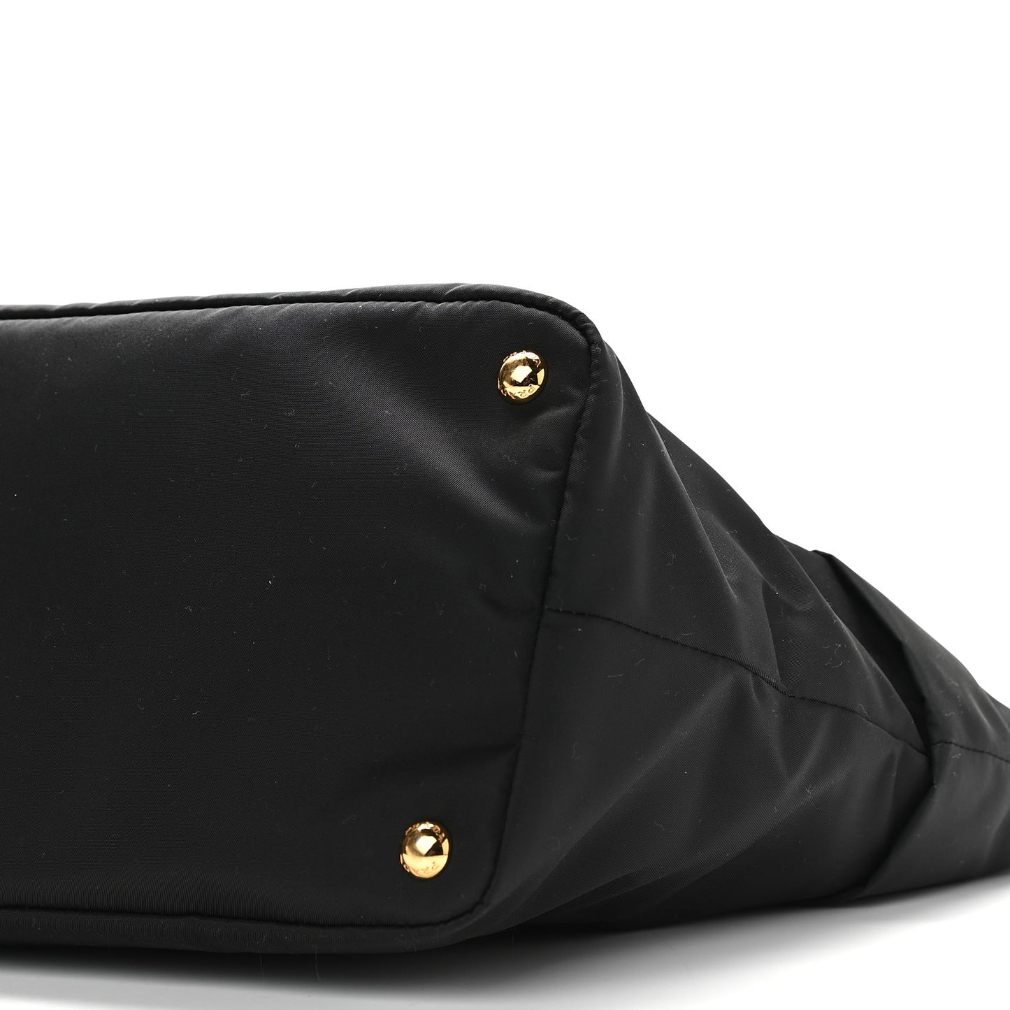 Tessuto Nylon Calfskin Tote Black