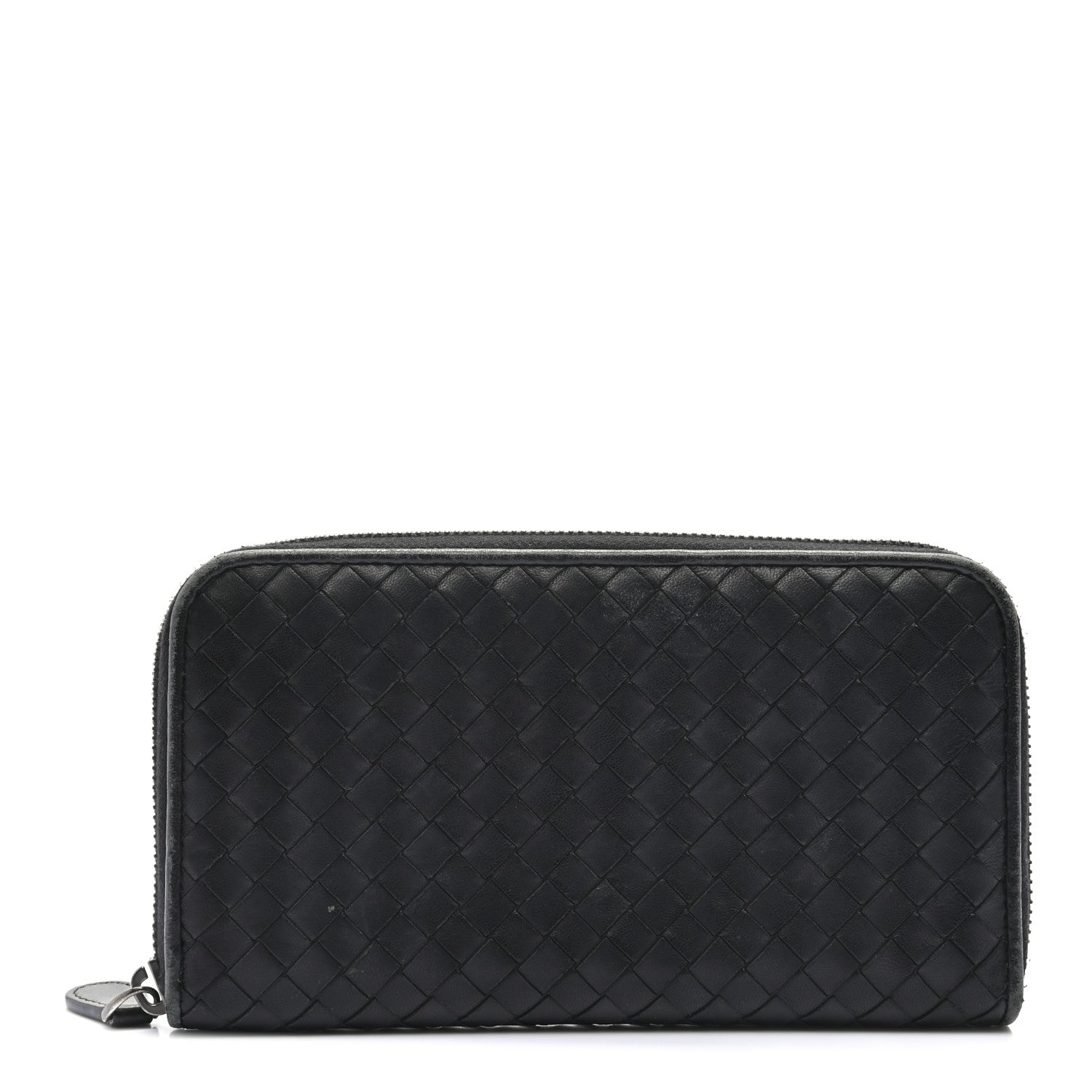 Bottega Veneta Nappa Intrecciato Zip Around Wallet Black 1 of 9