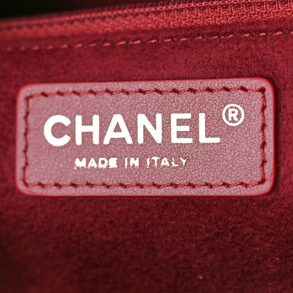 Chanel Caviar Small Studded Deauville Tote Red 6 of 12