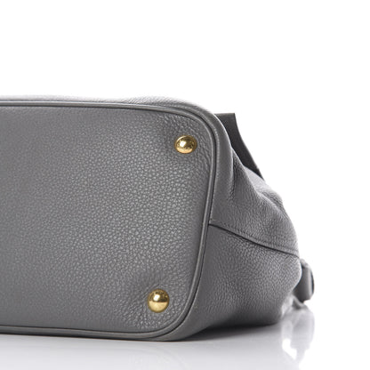 Prada Vitello Daino Flap Shoulder Bag Marmo 6 of 8