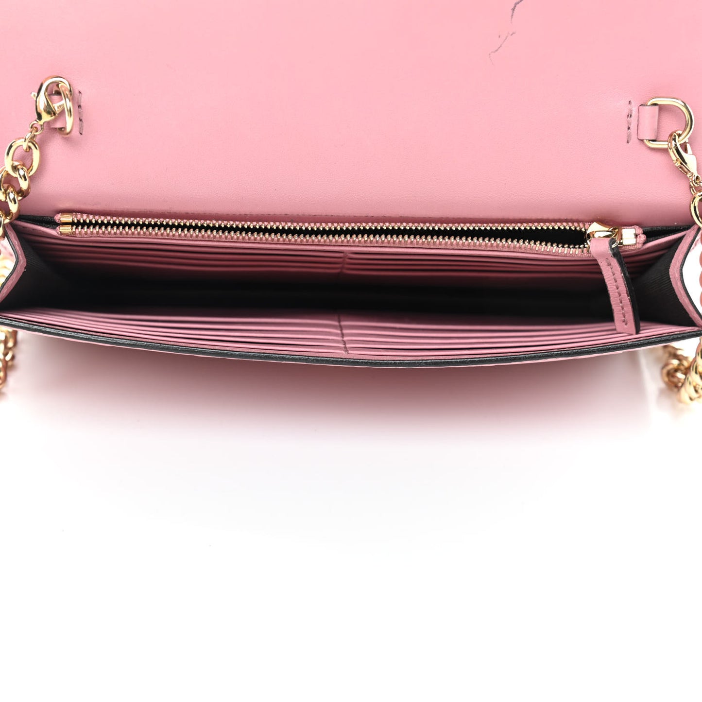 Guccissima Icon Chain Wallet Carmine Rose
