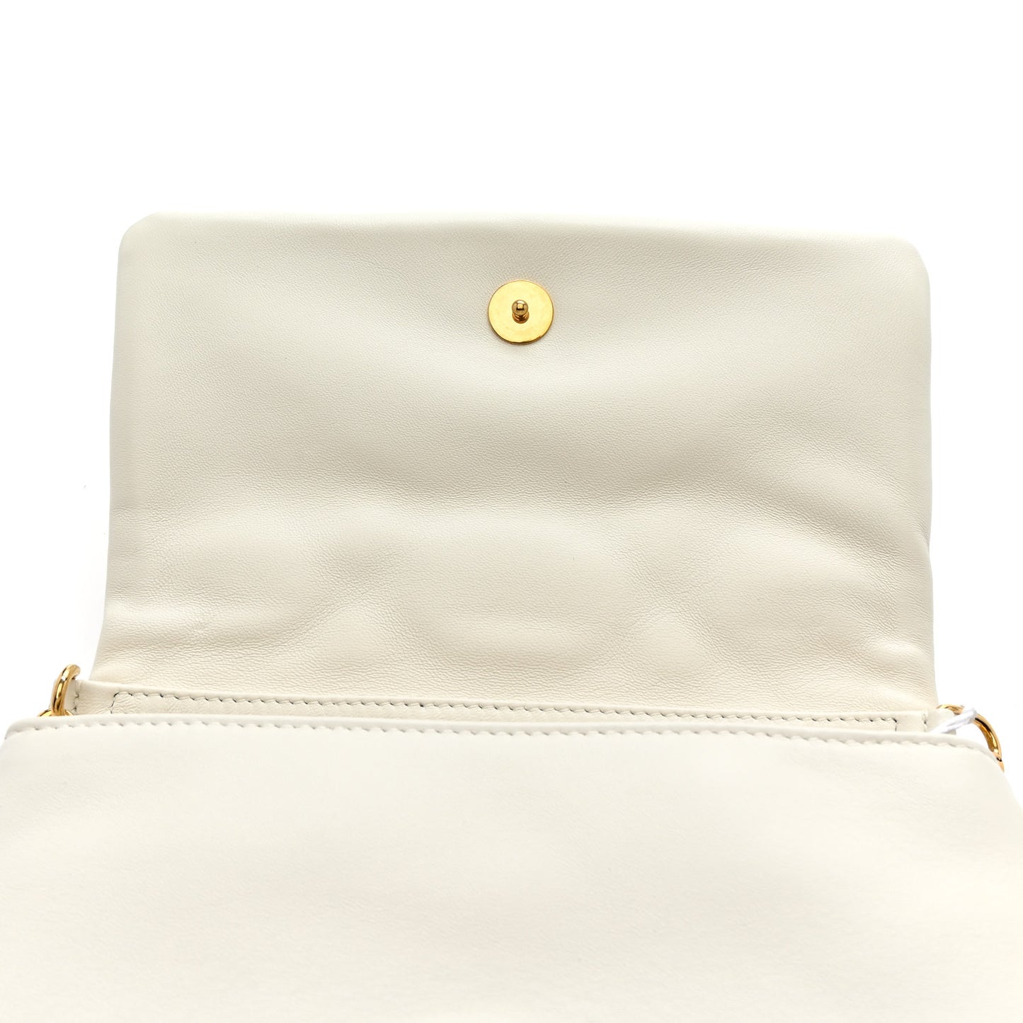 Calfskin Macrocannage Mini Caro Bag White